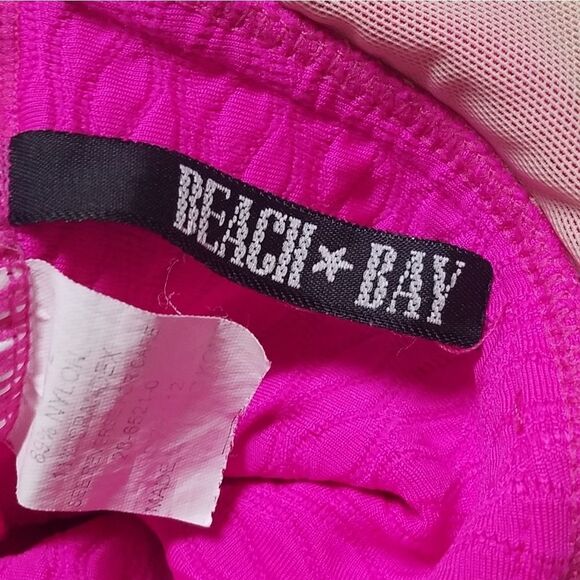 VINTAGE 90s Beach Bay Fuschia High Rise Swimsuit - Picture 10 of 11
